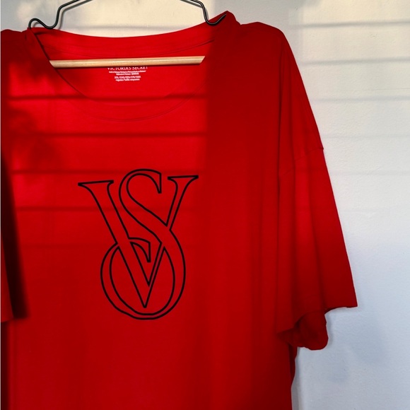 Victoria's Secret Other - Victoria’s Secret Red Oversized Sleep Tee VS Logo XXL